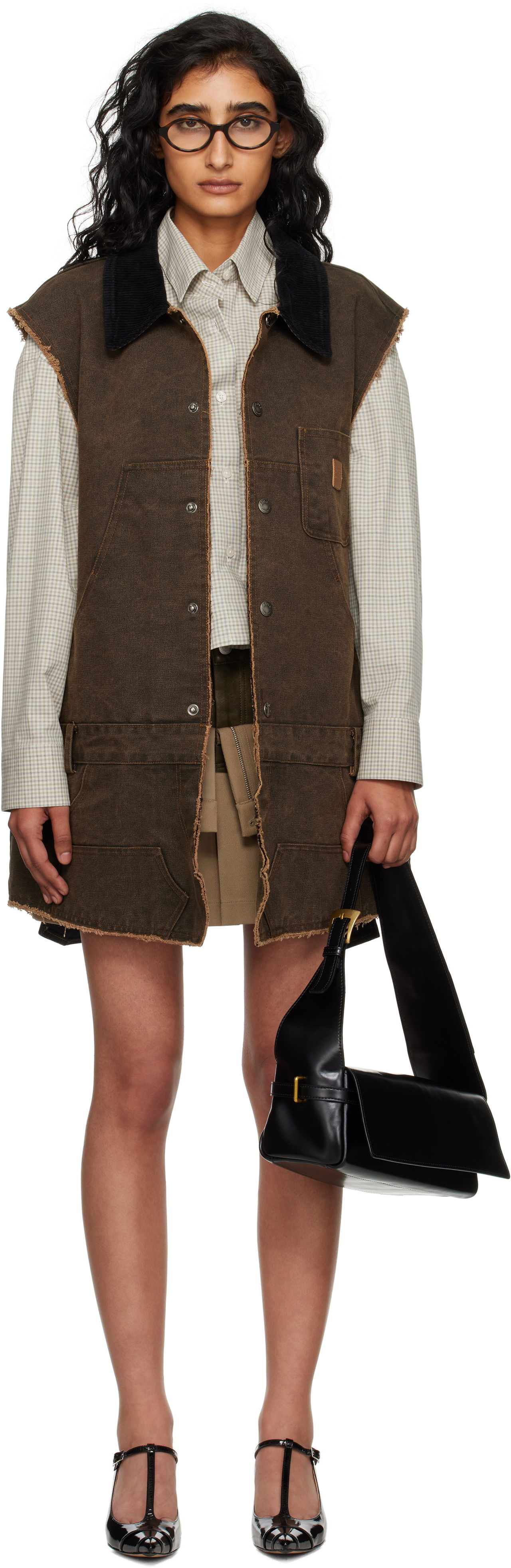 Šaty Andersson Bell Andersson Bell Carpenter Vest Minidress Hnedá | awa721w, 0