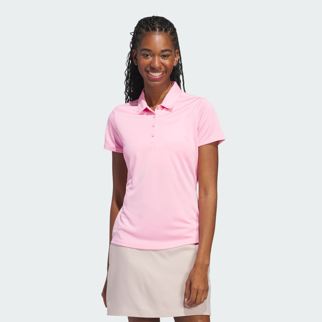 Polo tričko adidas Performance Solid Performance Short Sleeve Polo Shirt Ružová | IN9921, 1