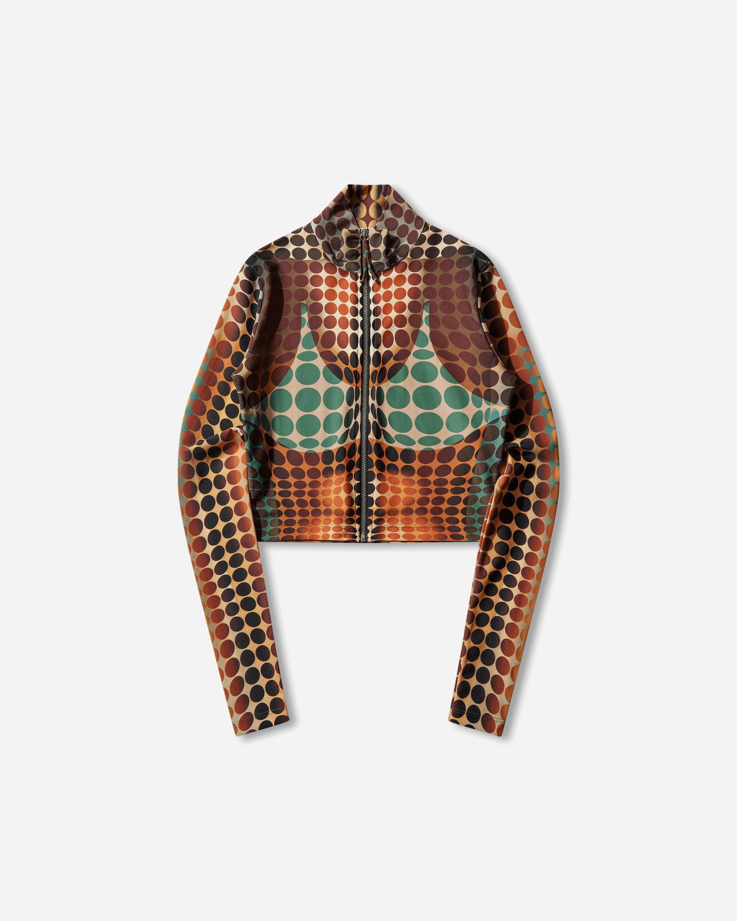 Crop Top Jean Paul Gaultier Re-Edition Dotted Mock Neck Long-Sleeve Cropped Top Rôznofarebný | 26-01-W-TO443-J042P 155060, 1