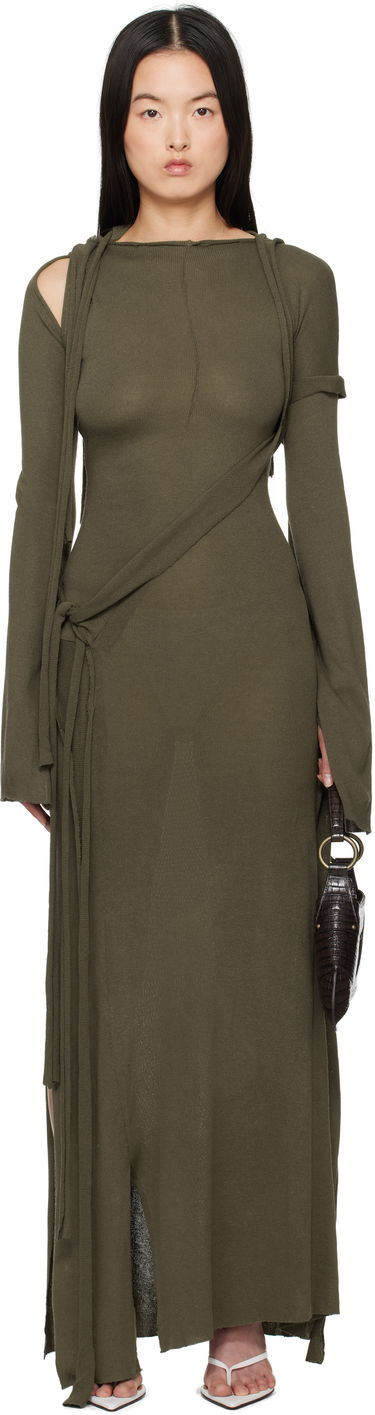 Šaty Ottolinger Ottolinger Deconstructed Long Sleeve Maxi Dress Zelené | 10550050601, 0