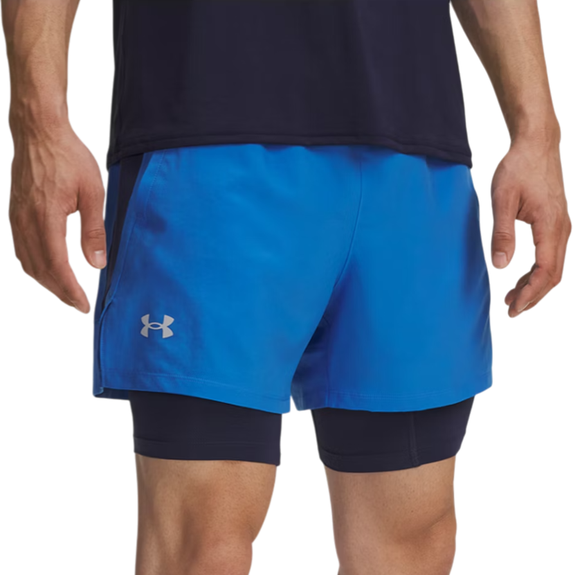 Šortky Under Armour UA Launch 5" 2-in-1 Running Shorts Modrá | 1382640-402