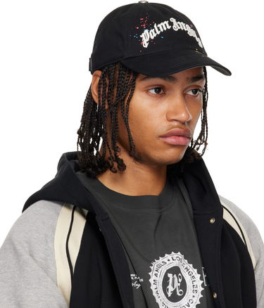 Šiltovka Palm Angels Palm Angels Curved Logo Painted Cap Čierna | PMLB104F25FAB0011084, 2