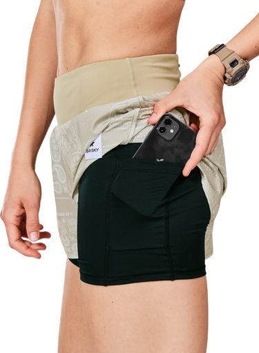 Šortky Saysky Saysky Paisley 2 In 1 Pace 3" Shorts Béžová | mwrsh02c1021, 1