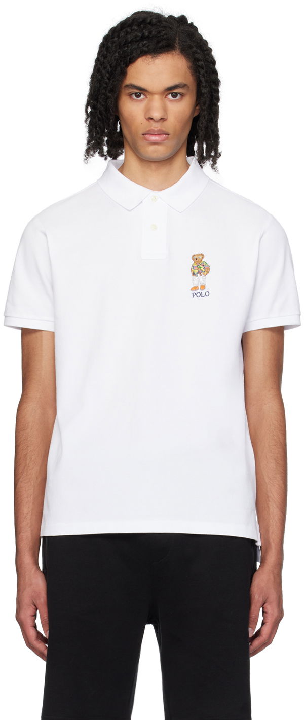 Polo tričko Polo by Ralph Lauren White Beach Club Bear Polo Biela | 710853312024, 0