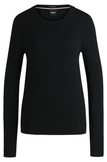 Sveter BOSS BOSS Merino Wool Crew-Neck Sweater Čierna | 50492551, 0