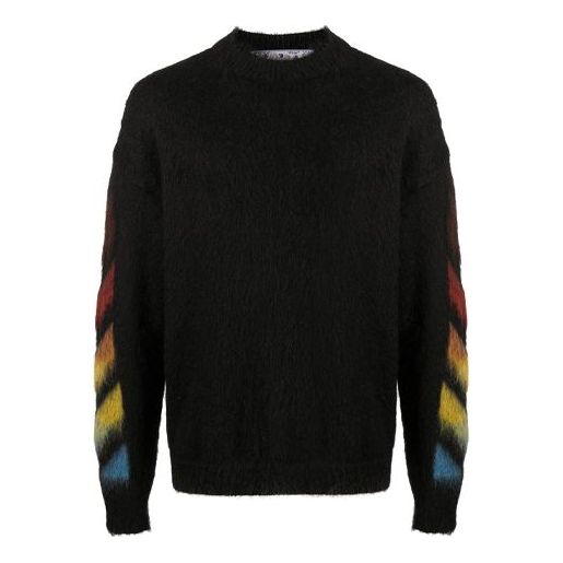 Sveter Off-White Gradient Logo Knit Sweater Čierna | OMHA036F20KNI0011087