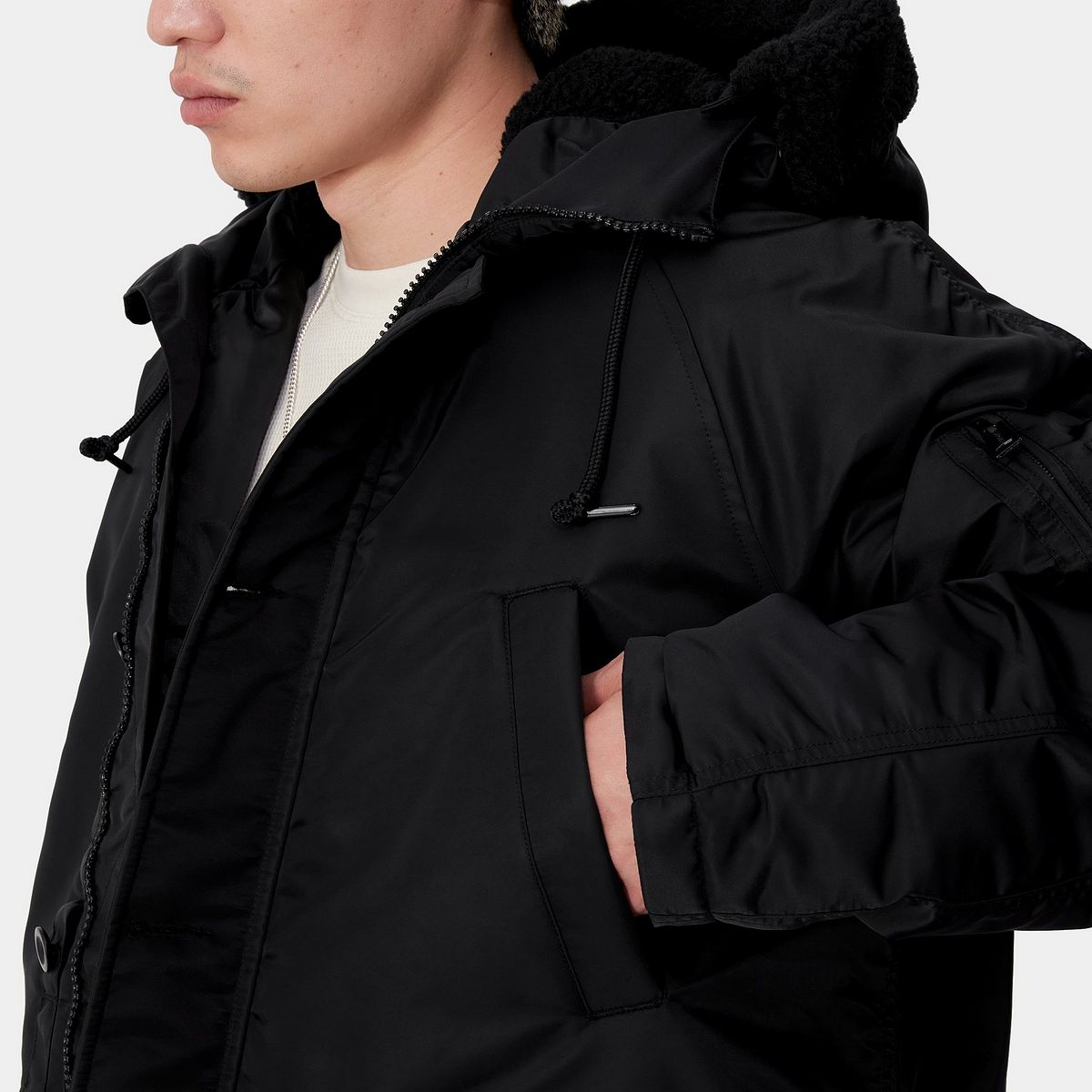 Hooded Parka with Faux-Fur Lining