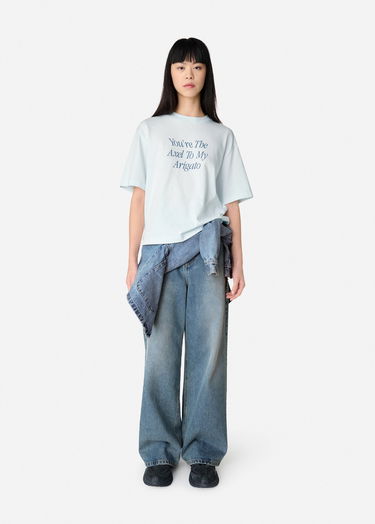 Crop Top AXEL ARIGATO Printed Cropped T-Shirt Modrá | A3010001, 4