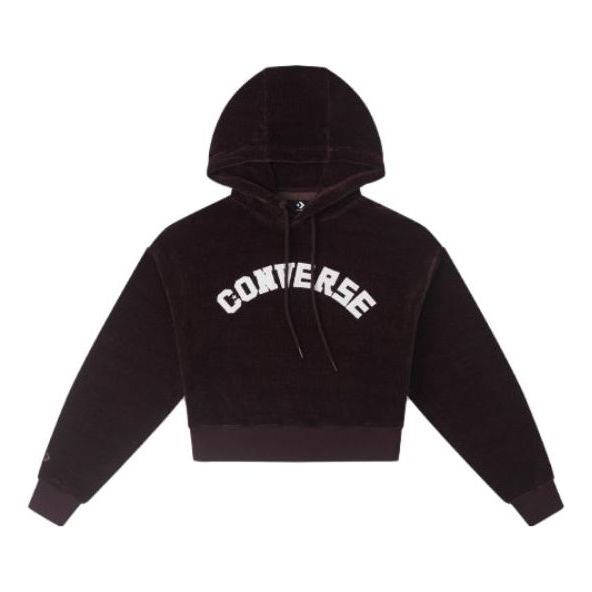 Mikina Converse Corduroy Cropped Hoodie Čierna | 10026557-A03