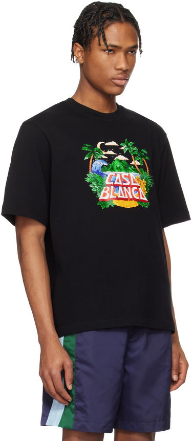 Tričko Casablanca Casablanca 'Casa' Beach Wave Graphic T-Shirt Čierna | MS25-JTS-027-04-EX-SSENSE, 1