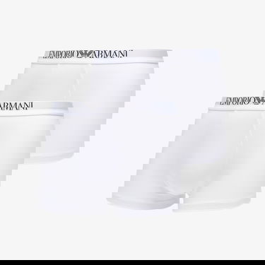 Boxerky Emporio Armani Emporio Armani 2-Pack Boxer Trunks with Logo Waistband Biela | EM000253AF14134M0082, 0