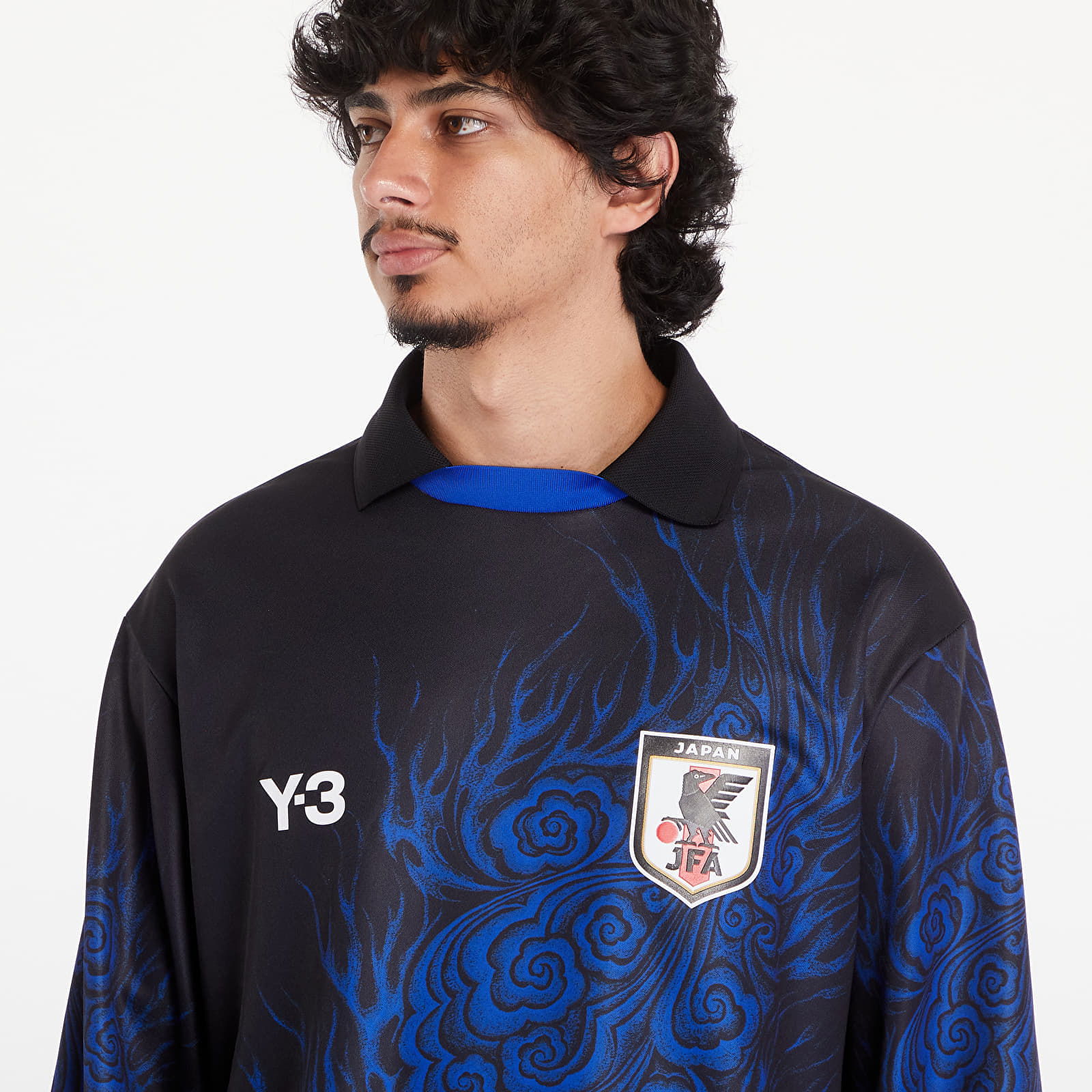 Yohji Yamamoto x JFA Long Sleeve Tee UNISEX Black/ Bold Blue