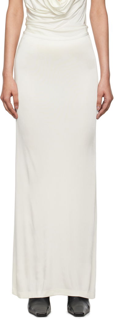 Sukňa Helmut Lang Helmut Lang Slit Maxi Skirt Biela | O05HW302, 0