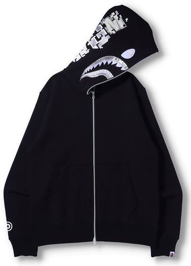 Mikina BAPE Digital Shark Full Zip Čierna | 001ZPI301012M, 0