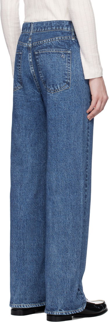 Džínsy rag & bone Miramar Wide Leg Fleece Lounge Pants Modrá | WCW24H70058205, 2