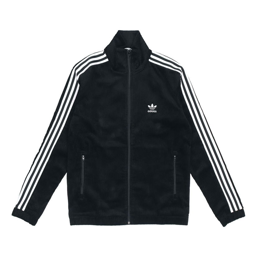 Bunda adidas Originals Originals Corduroy Zipper Jacket Čierna | ED6127