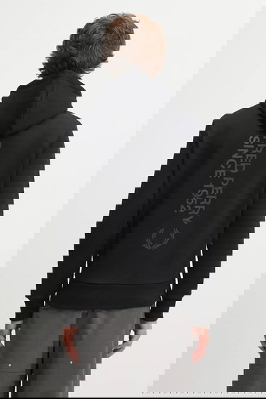 Mikina Fred Perry Smooth Hooded Sweatshirt Čierna | M1371, 2