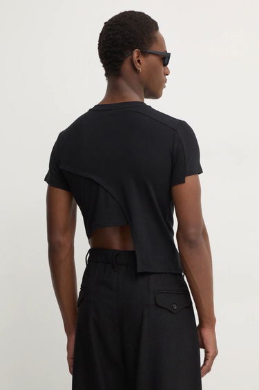 Tričko HELIOT EMIL Asymmetrical Cropped T-Shirt Čierna | HE.W.09.024.C01.BLK01, 5