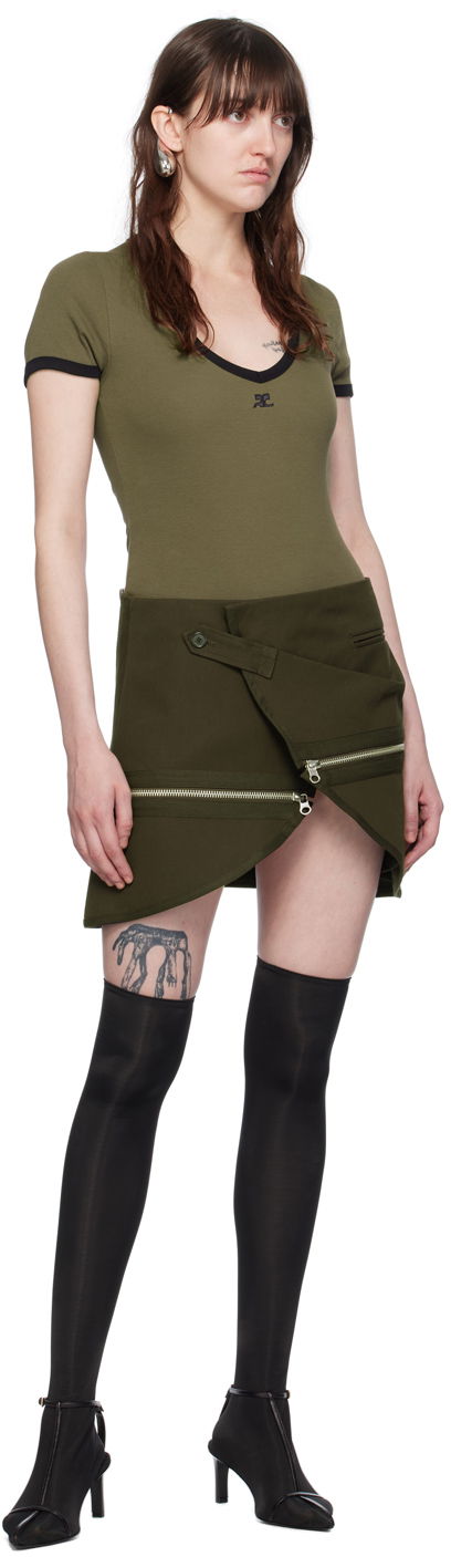 Courrèges Asymmetrical Zippered Miniskirt