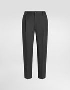Dolce & Gabbana Washed Linen Canvas Cropped Trousers