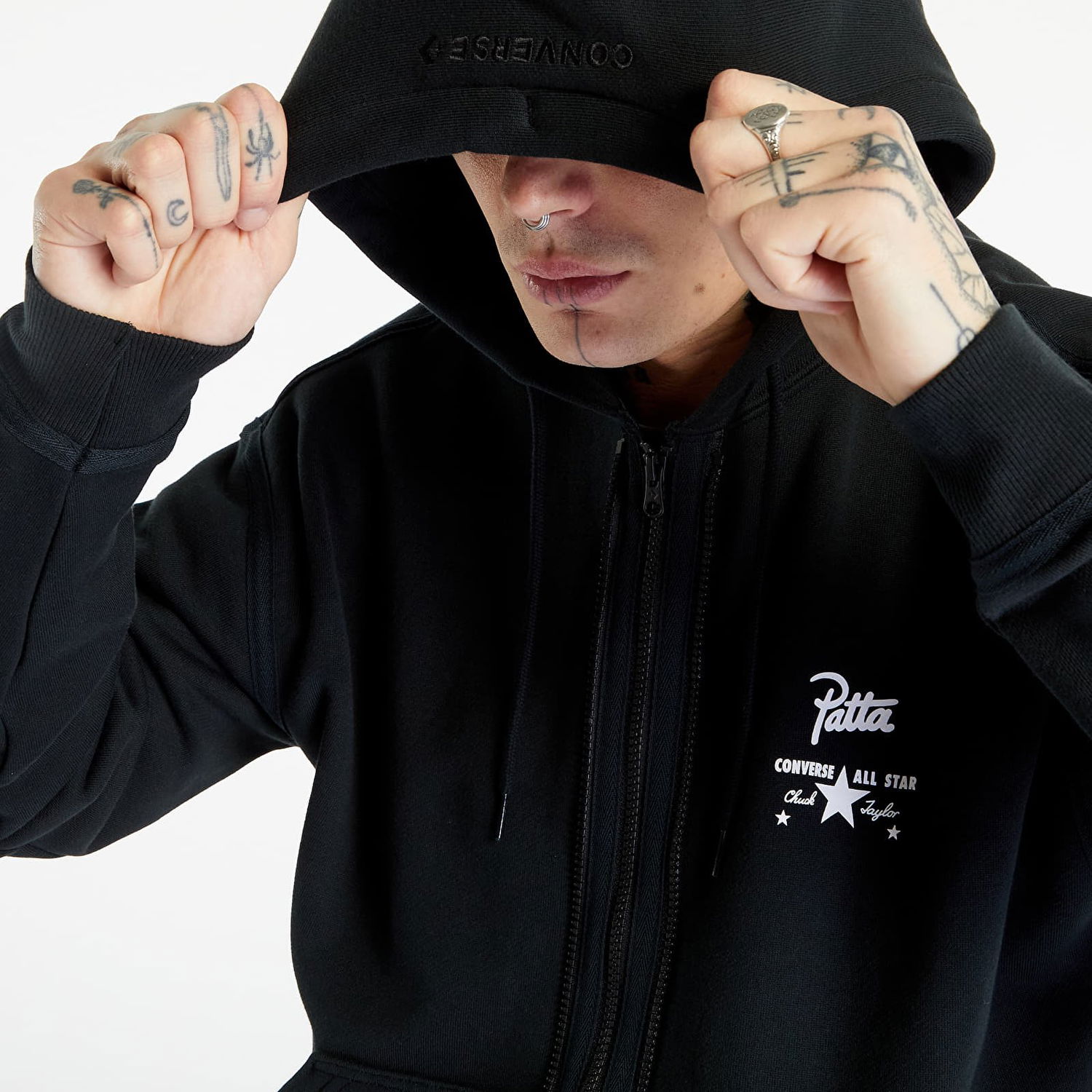 Mikina Converse Patta x Four-Leaf Clover Utility Fleece Hoodie Čierna | 10024664-A01, 1