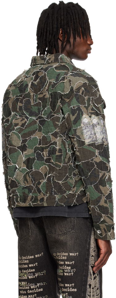 Bunda Who Decides War Who Decides War Camo Trucker Jacket Zelené | 1131230011SS25, 2