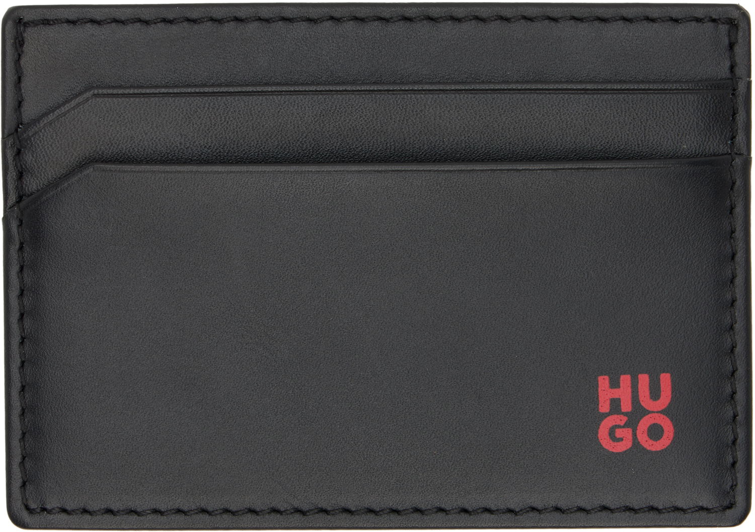 Peňaženka BOSS Leather Card Holder Čierna | 50546145, 0
