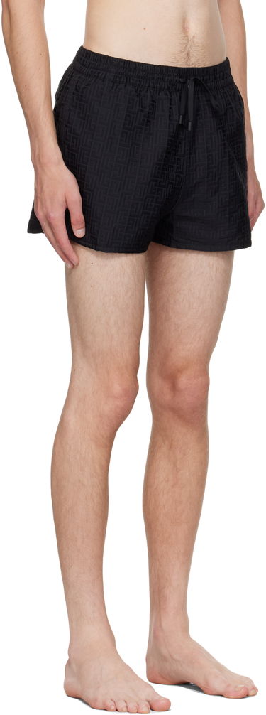 Plavky Balmain Balmain Monogram Swim Shorts Béžová | BWB671500, 4