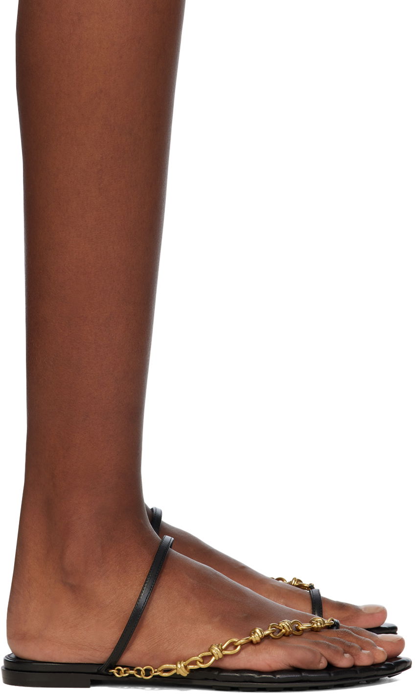 Tenisky a topánky Bottega Veneta Leaf Flat Sandals Čierna | 775510 V3H60, 0