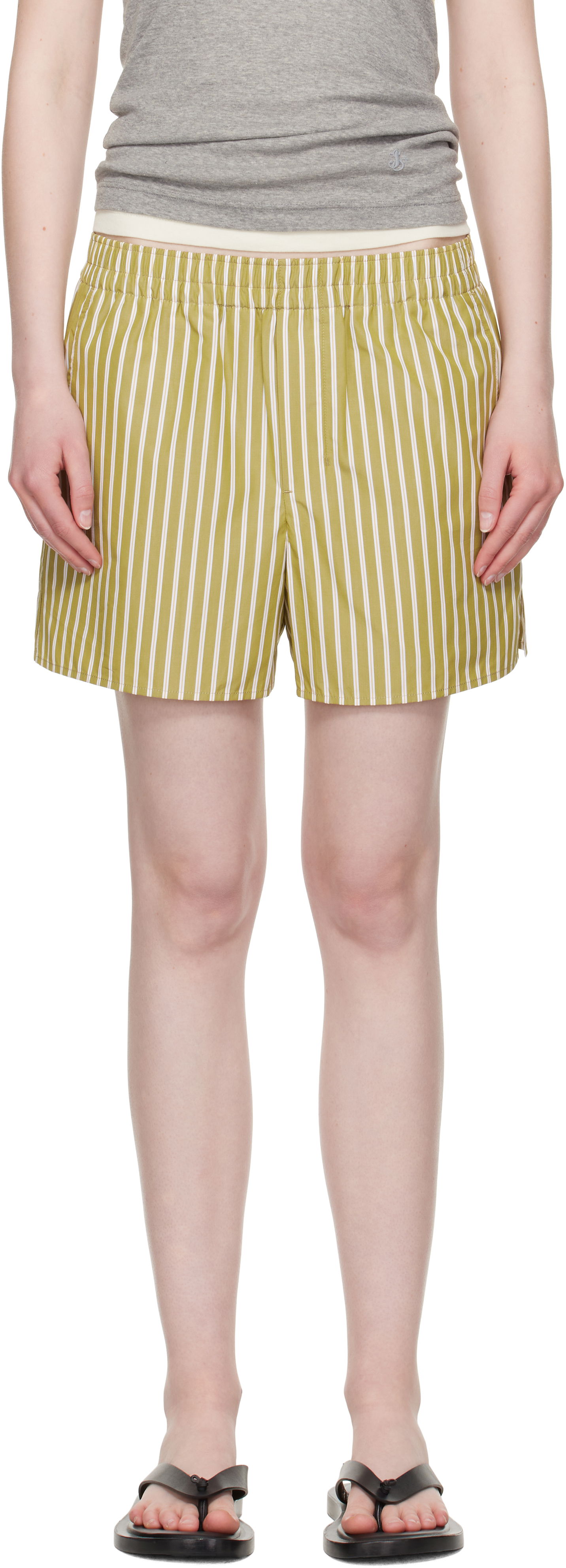 Šortky AMI AMI Paris Elasticated Shorts Žltá | USO117.CO0108, 0