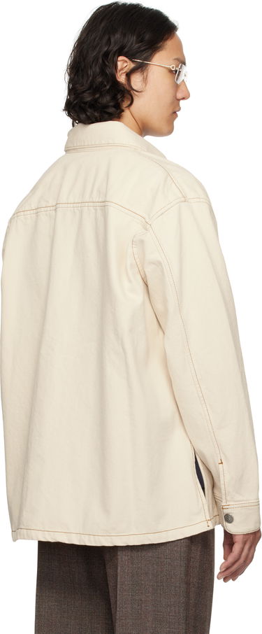 Košeľa AMI AMI Paris Cotton Ami de Coeur Denim Overshirt Béžová | HJK275.DE0039, 2