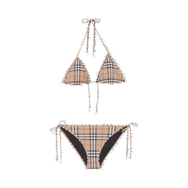 Plavky Burberry Vintage Check Triangle Bikini Béžová | 8009008, 0