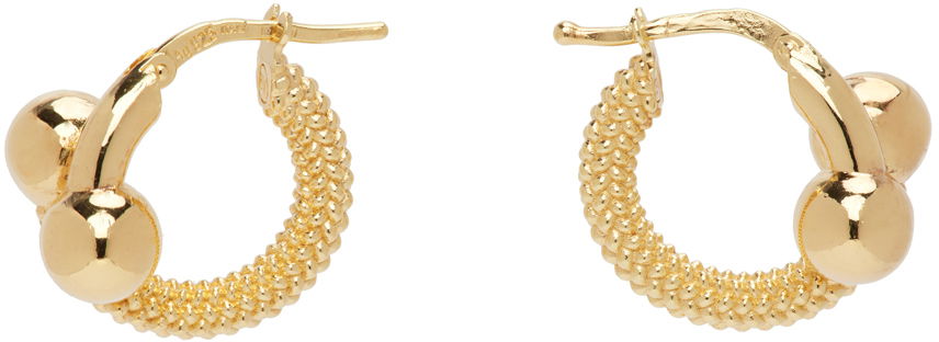 Náušnice Bottega Veneta Intreccio Hoop Earrings Béžová | 732124 VAHU0, 0