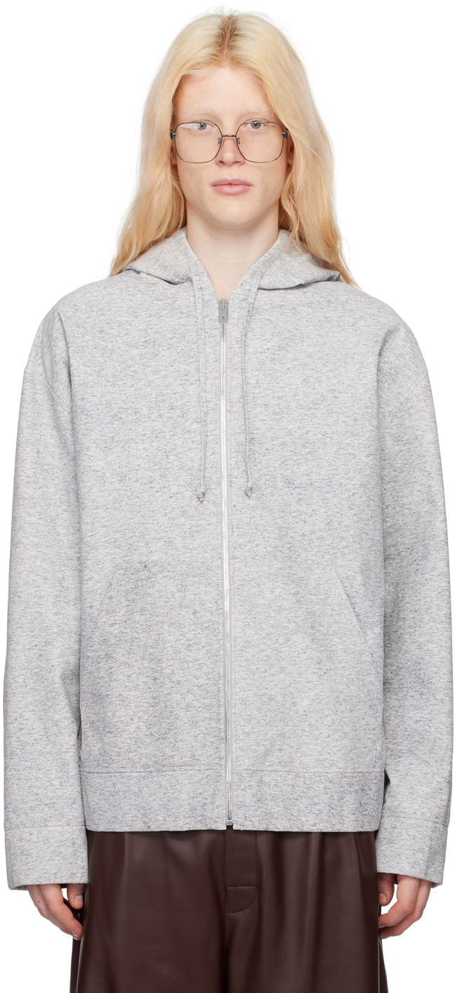 Mikina Bottega Veneta Printed Leather Jacket Šedá | 773124V2UT0, 0