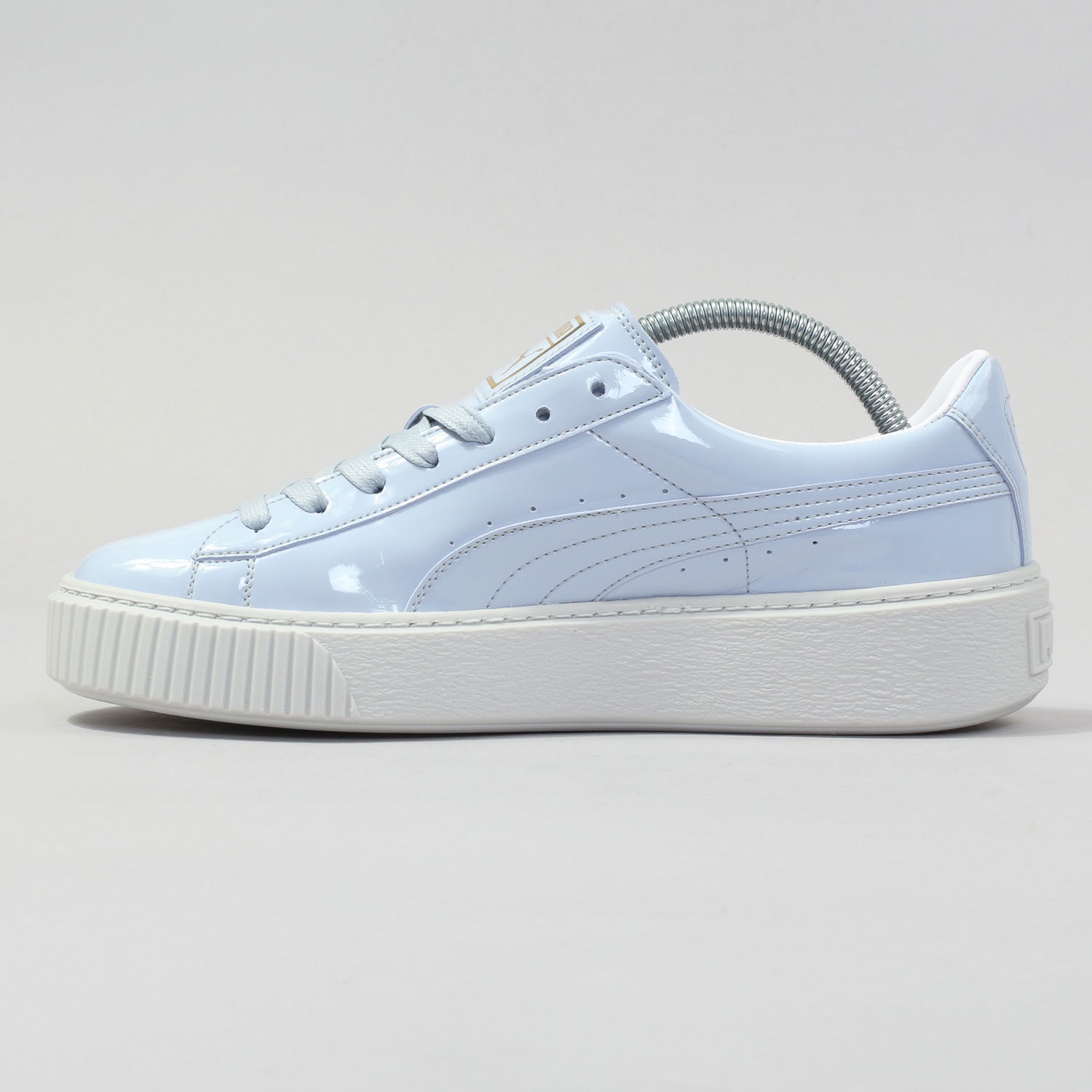 Tenisky a topánky Puma Basket Platform Patent Wn's oatmeal - oatmeal Modrá | 363314 02, 1