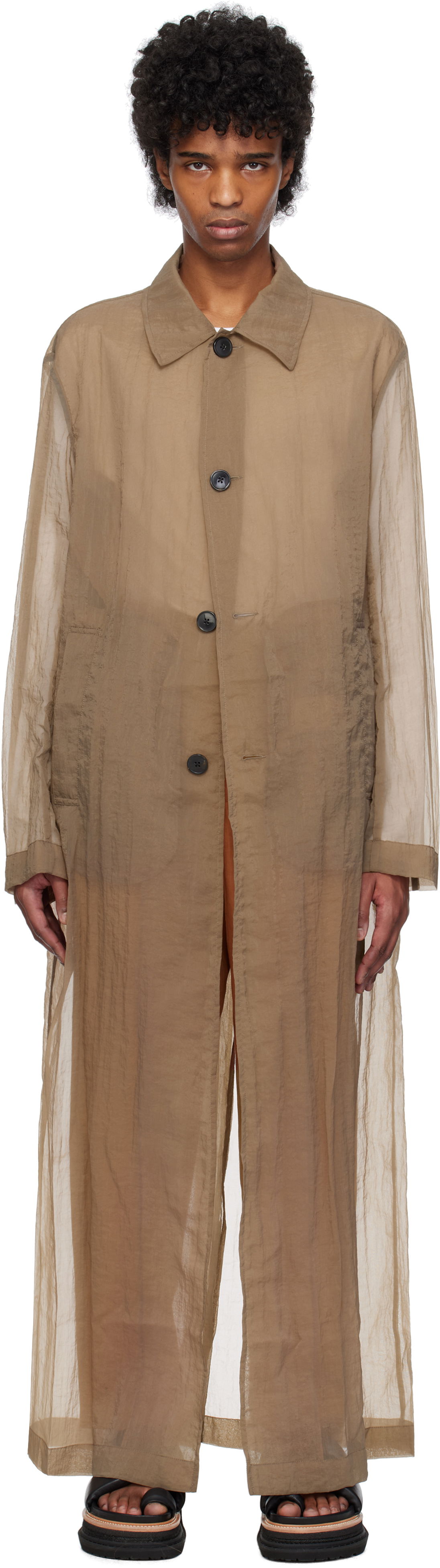 Pláštenka Dries Van Noten Dries Van Noten Loose Fit Mac Coat Hnedá | 251-020213-1329, 0