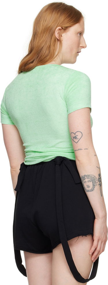 Tričko Baserange Omo Terrycloth Slim-Fit T-Shirt Zelené | TOOT-VE-SU24, 2