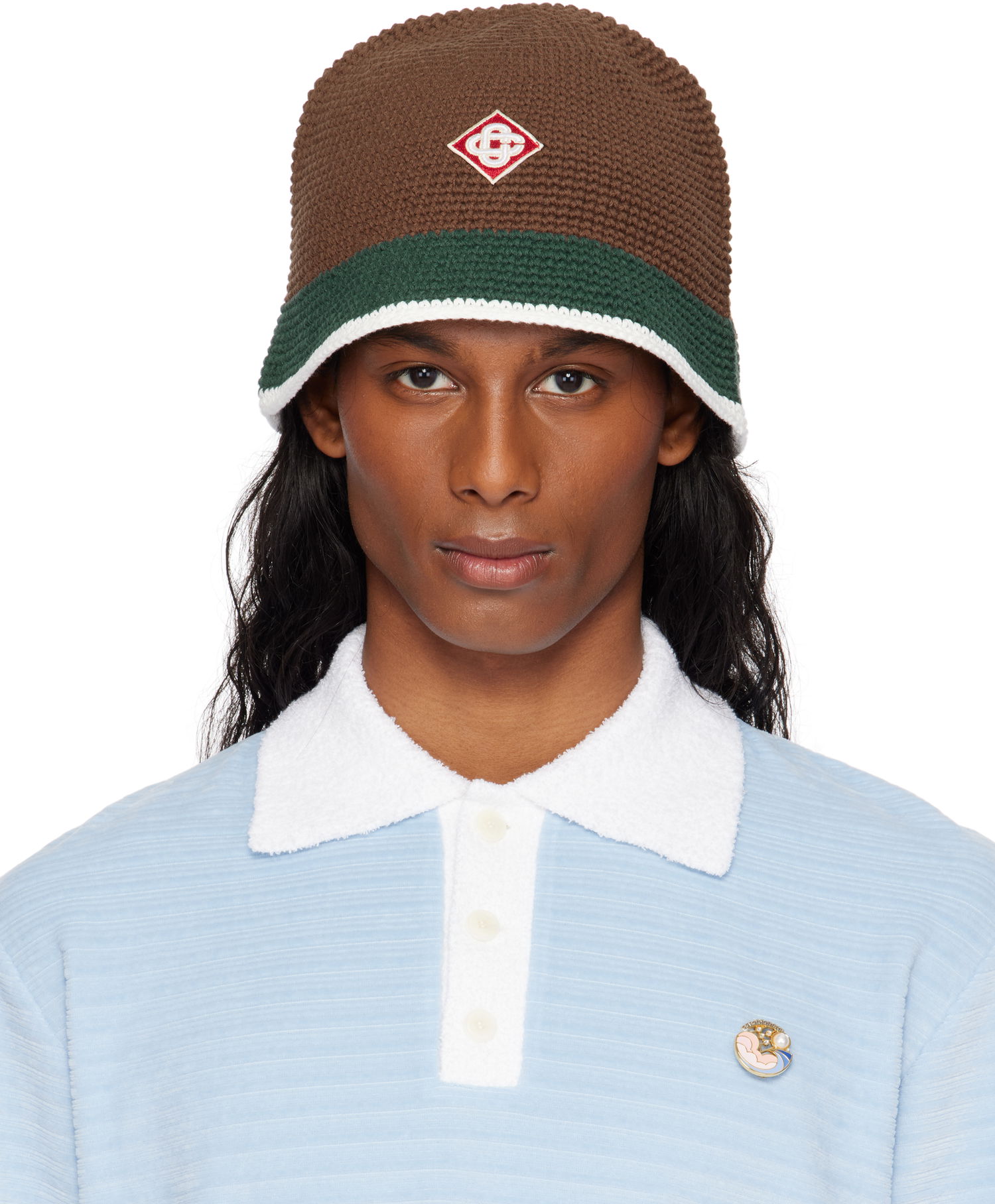Klobúk Casablanca Casablanca Crochet Bucket Hat Hnedá | AS25-HAT-081-01, 0