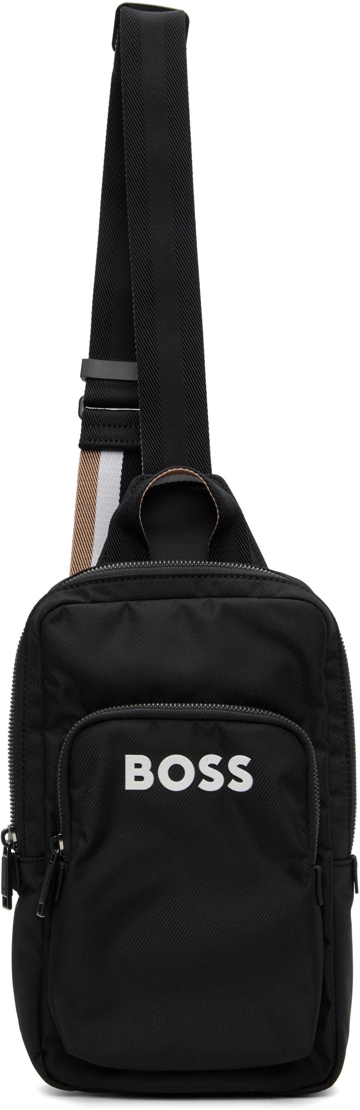 Taška cez rameno BOSS BOSS Bonded-Logo Sling Bag Čierna | 50548221, 0