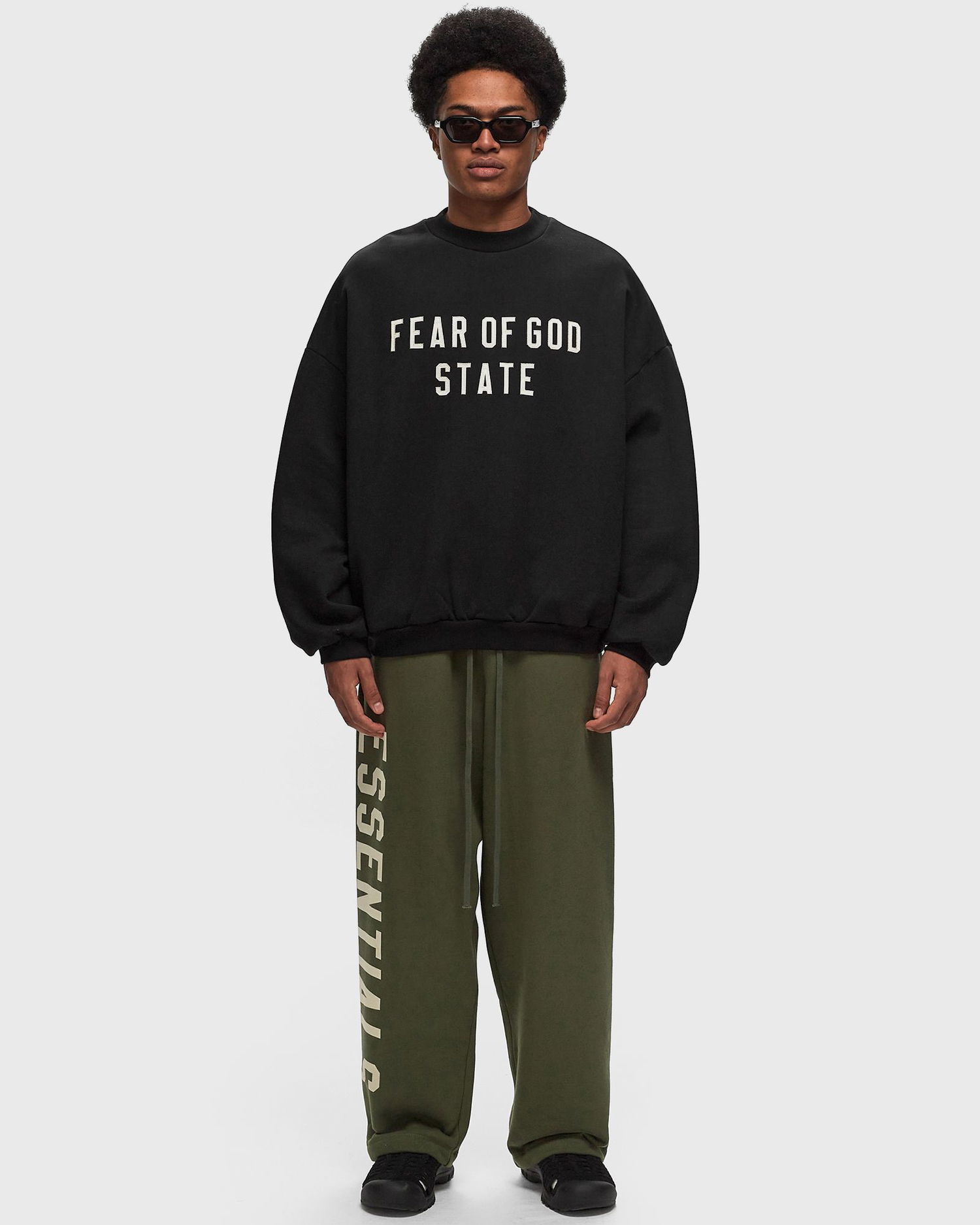 Mikina Fear of God Essentials Heavy Fleece Crewneck Sweatshirt Size L Čierna | 192BT246230F-001, 1