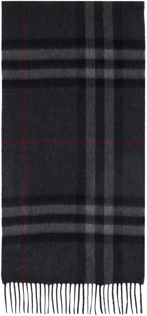 Šál Burberry Check Scarf Gray Šedá | 8015538