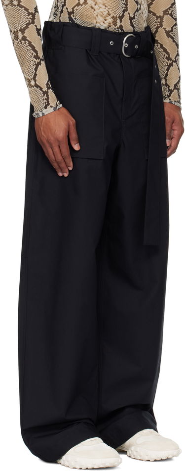 Nohavice Jil Sander Jil Sander Belted Wide-Leg Trousers Čierna | J47KA0234_J45039, 1