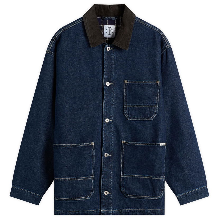Bunda Polar Skate Co. Flannel Lined Ezra Jacket, Size Small Modrá | PSC-F25-7-IND