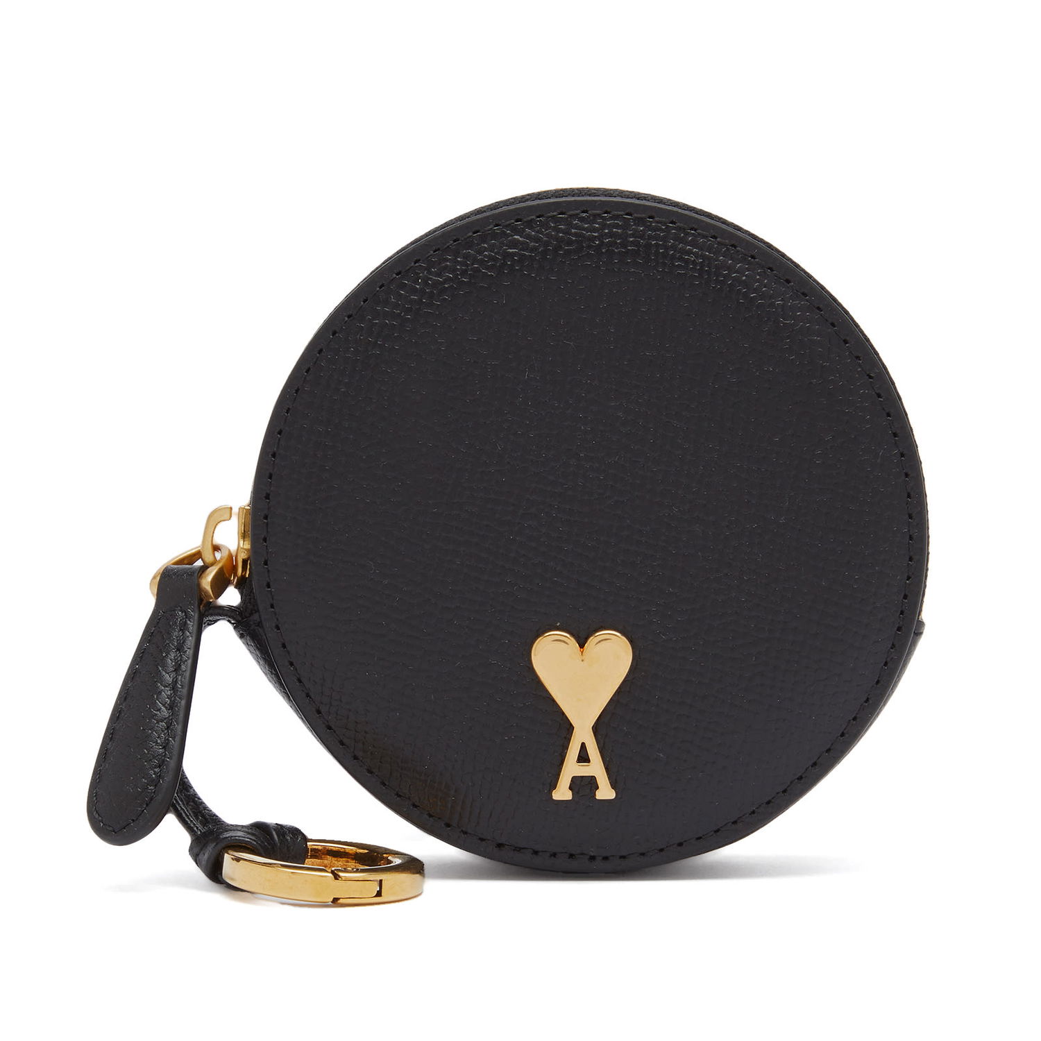 Batohy a tašky AMI Paris Women's Round Purse in Black/Vibrated Brass | END. Clothing Čierna | USL600-AL0036-015, 0