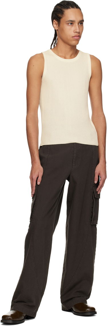 Tielko Soulland Soulland Eleen Rib Knit Tank Top Béžová | 42057-1306, 3