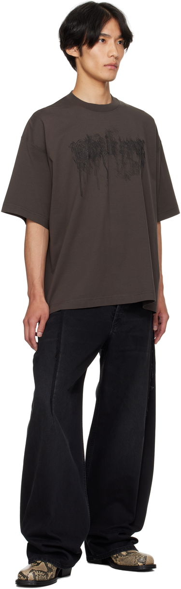 Tričko VETEMENTS Vetements Cradle of Filth Double Dripping Logo T-Shirt Hnedá | UCF76TR450C, 3