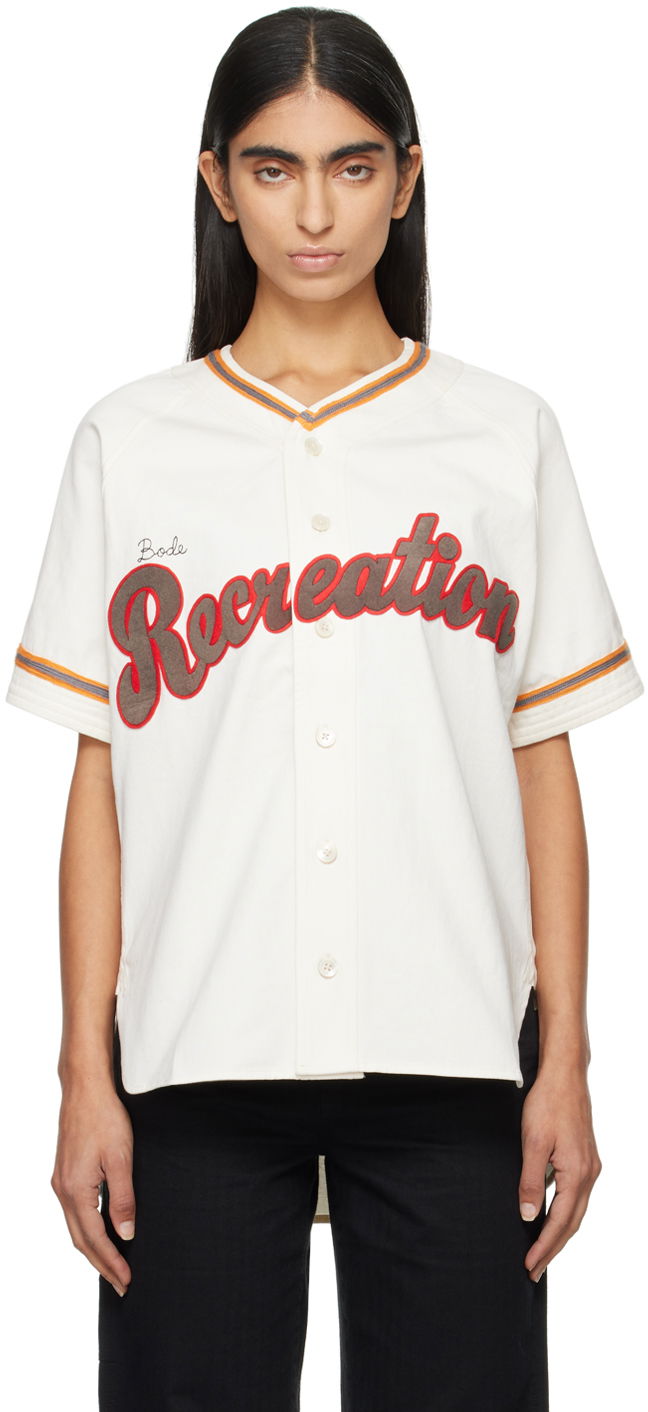 Dres Bode Baseball Shirt With Print Biela | MRF24SH053, 0