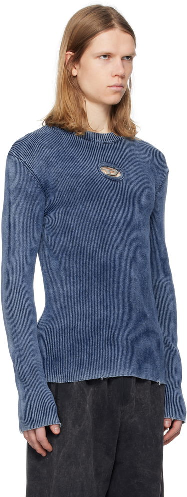 Sveter Diesel Diesel K-Darin-D Cutout Ribbed Sweater Modrá | A17512-0ANAH-8AT, 1