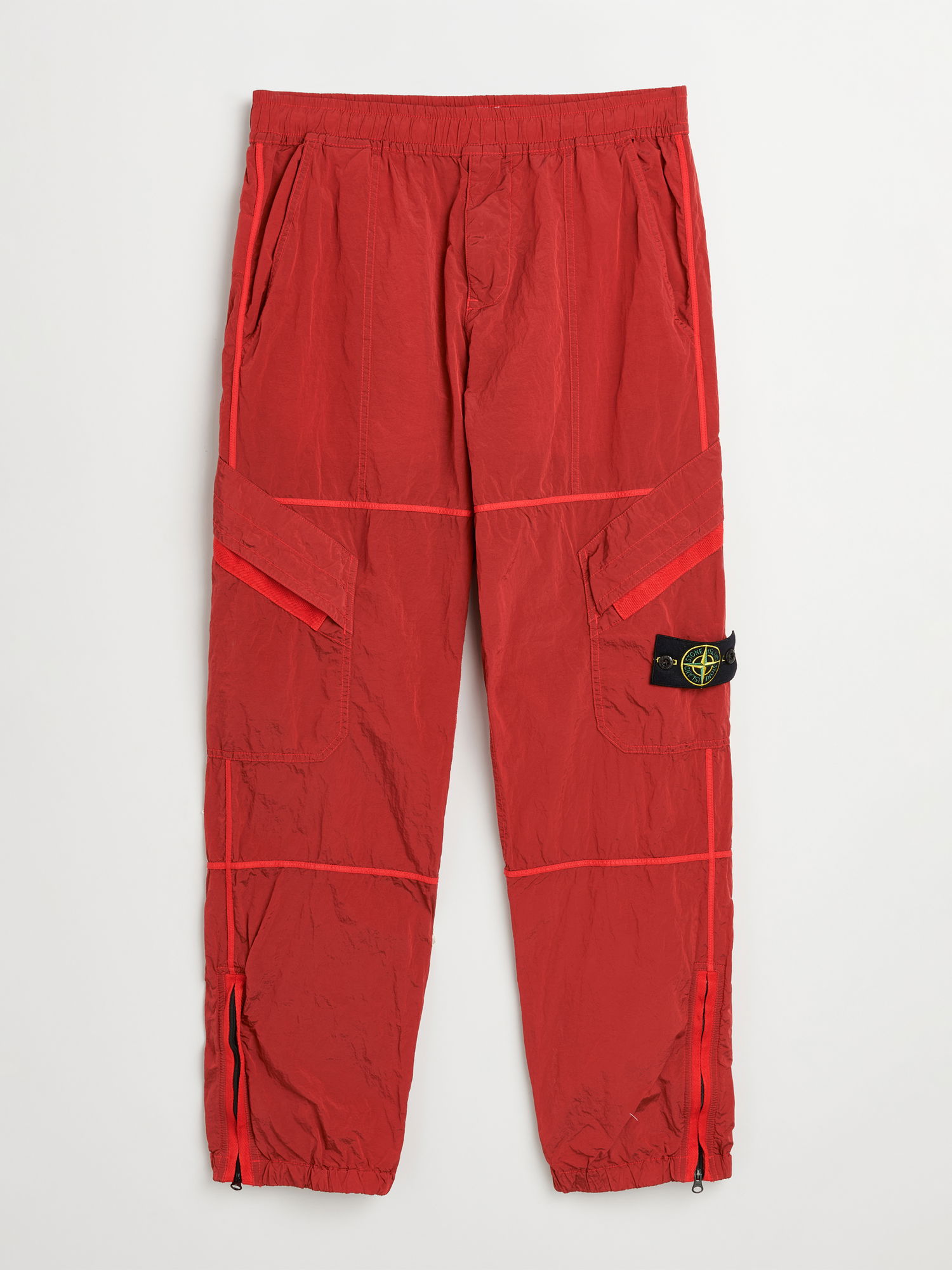 Nohavice Stone Island Loose Metal Nylon Pants Červená | 801531719 V0010, 0