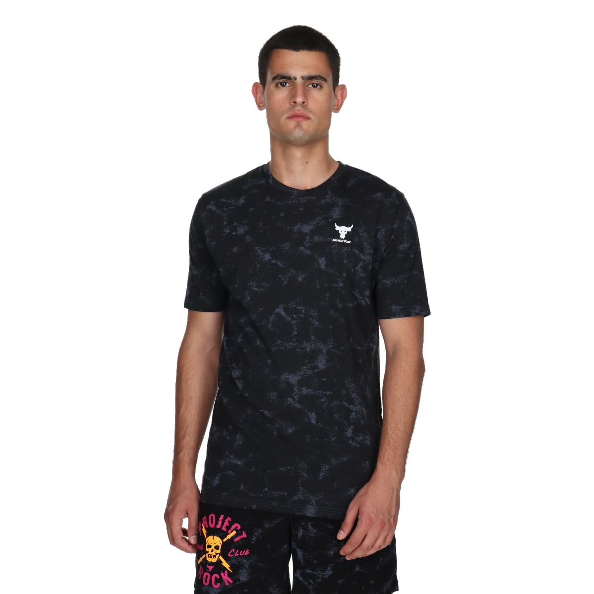 Tričko Under Armour Project Rock Payoff Marbled T-Shirt Čierna | 1383194-001, 0